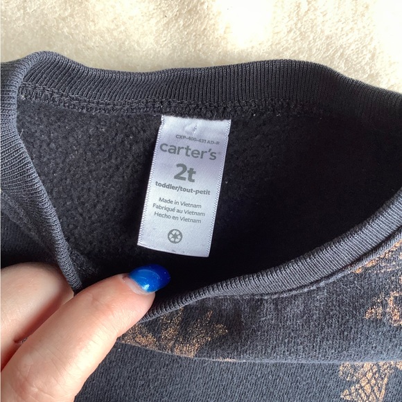 Carters Gold Bow Pattern Long Sleeve 2T - Picture 2 of 3